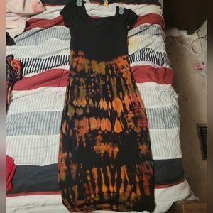 Knit, tye dye, one of a kind dress. Size xs